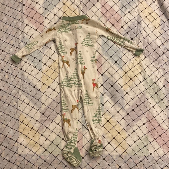 Christmas Burt bees baby footie size 12m - Picture 3 of 3